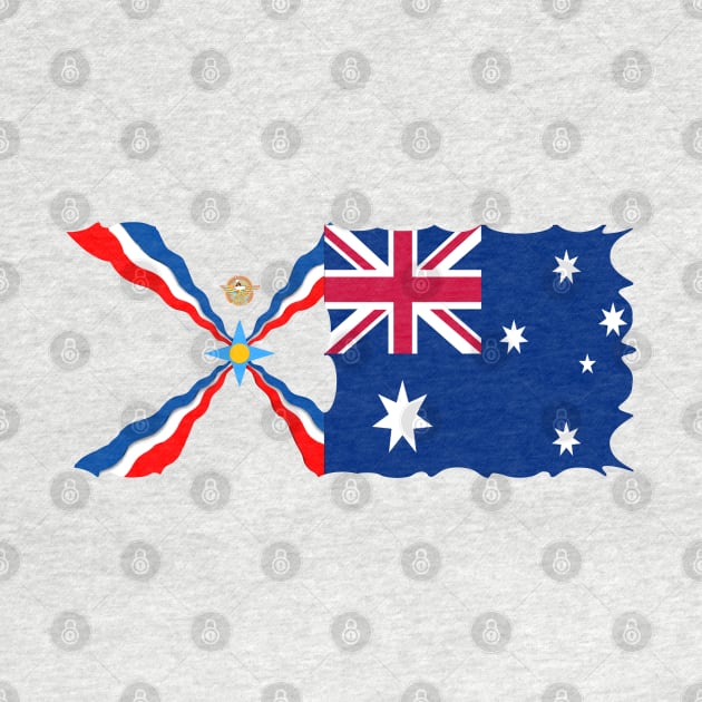 Assyrian Australian Flag by doniainart